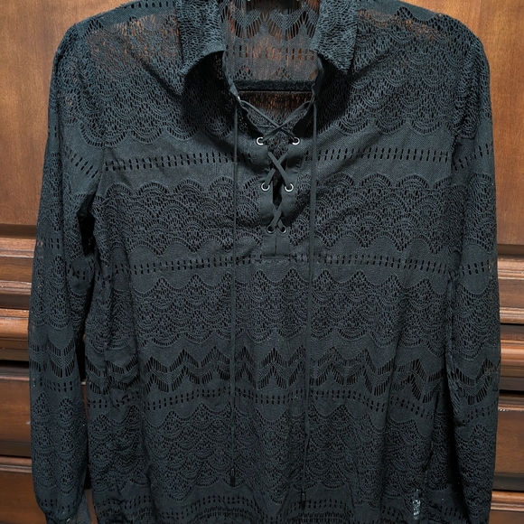 Tart Lace Up Blouse - Picture 1 of 5